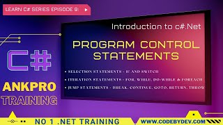 C# Beginner to advanced - Lesson 8 - Program Control Statements Part 1 C# Beginner to advanced - Lesson 8 - Program Control Statements Part 1