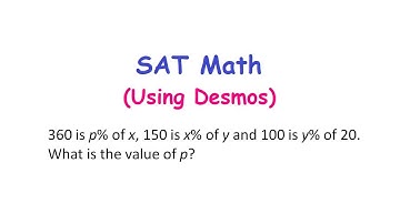 De SAT-wiskunde - Percentageprobleem opgelost met Desmos