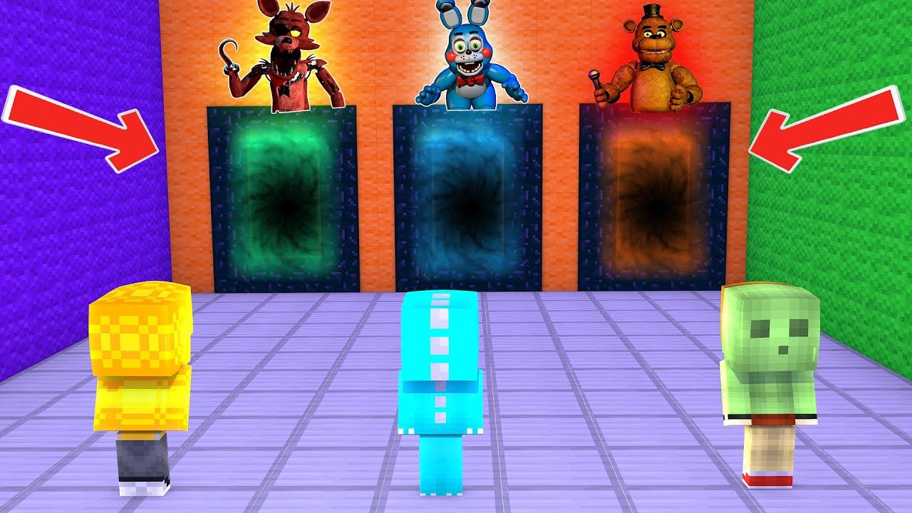 ⁣¡NO ELIJAS la DIMENSIÓN de ANIMATRONICOS EQUIVOCADA! ? MINECRAFT BEBE MILO FIVE NIGHT AT FREDDY