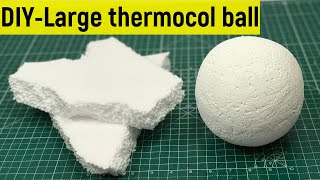 Thermocol ball making | DIY Styrofoam ball | Large thermocol balls out of waste thermocol screenshot 2
