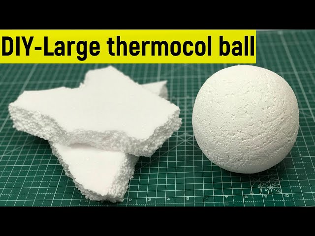 Thermocol ball making, DIY Styrofoam ball