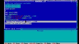 Reference Variables In C