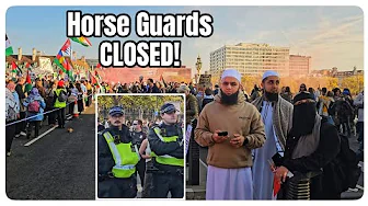 LOCK DOWN at Horse Guards as Tens of Thousands March in London!