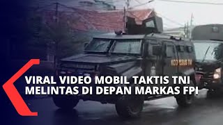 Mobil Taktis TNI Melintas di Depan Markas FPI, Pangdam Jaya: Pasukan sedang Patroli Rutin