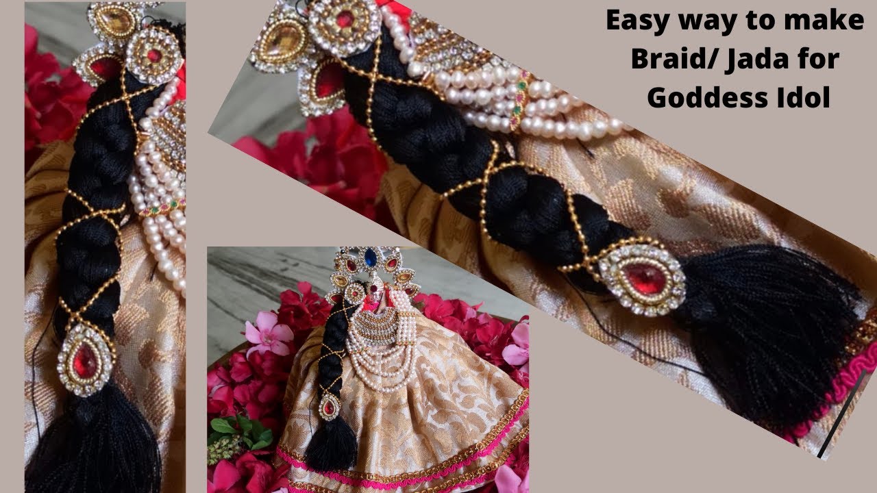 Braid/Jada for Goddess Idol || Goddess Alankaram Preparation || Easy & Simple Method