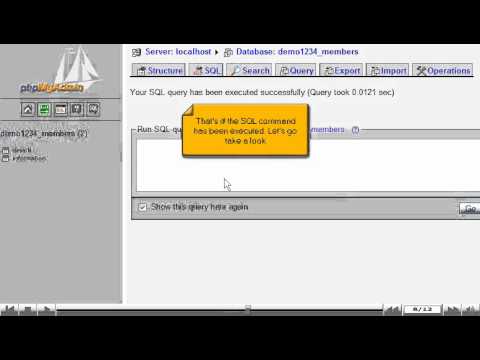 How to run SQL queries on a database with phpMyAdmin by VodaHost web ...