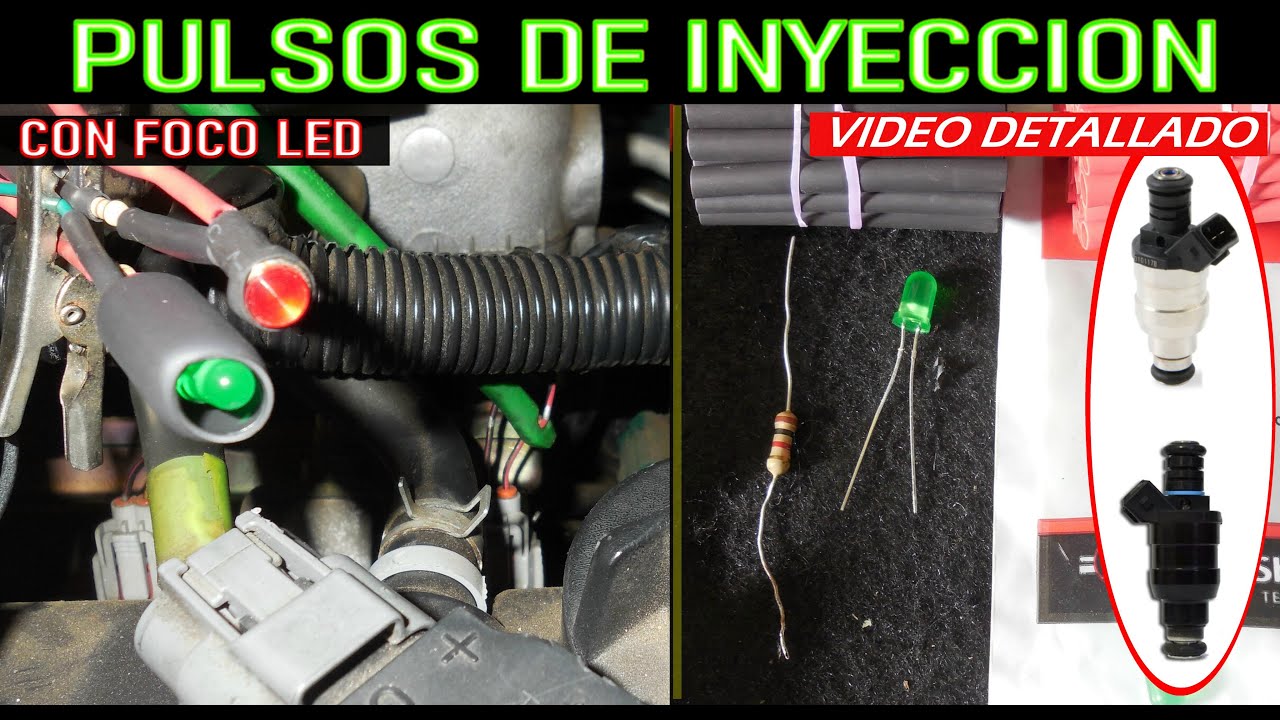Como probar pulsos de inyeccion con foco led muy facil (version