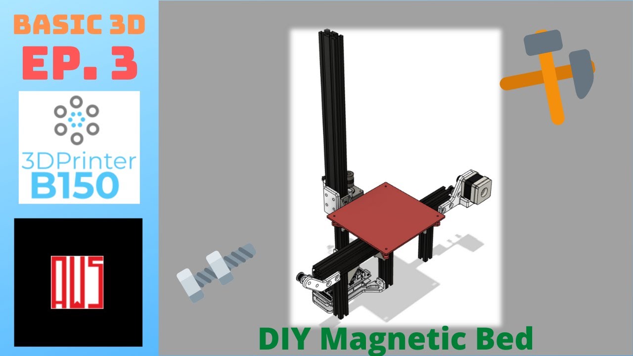 Basic 3D 3D Printer | EP.3 | DIY Magnetic Bed | สร้างเครื่องพิมพ์สาม ...