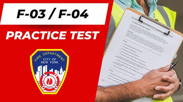 FDNY F 03  F 04  practice test
