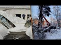 Последствия снегопада на Кубани: поломанные деревья и навесы