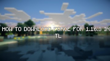 How To Download 1.16.3 Forge in TL