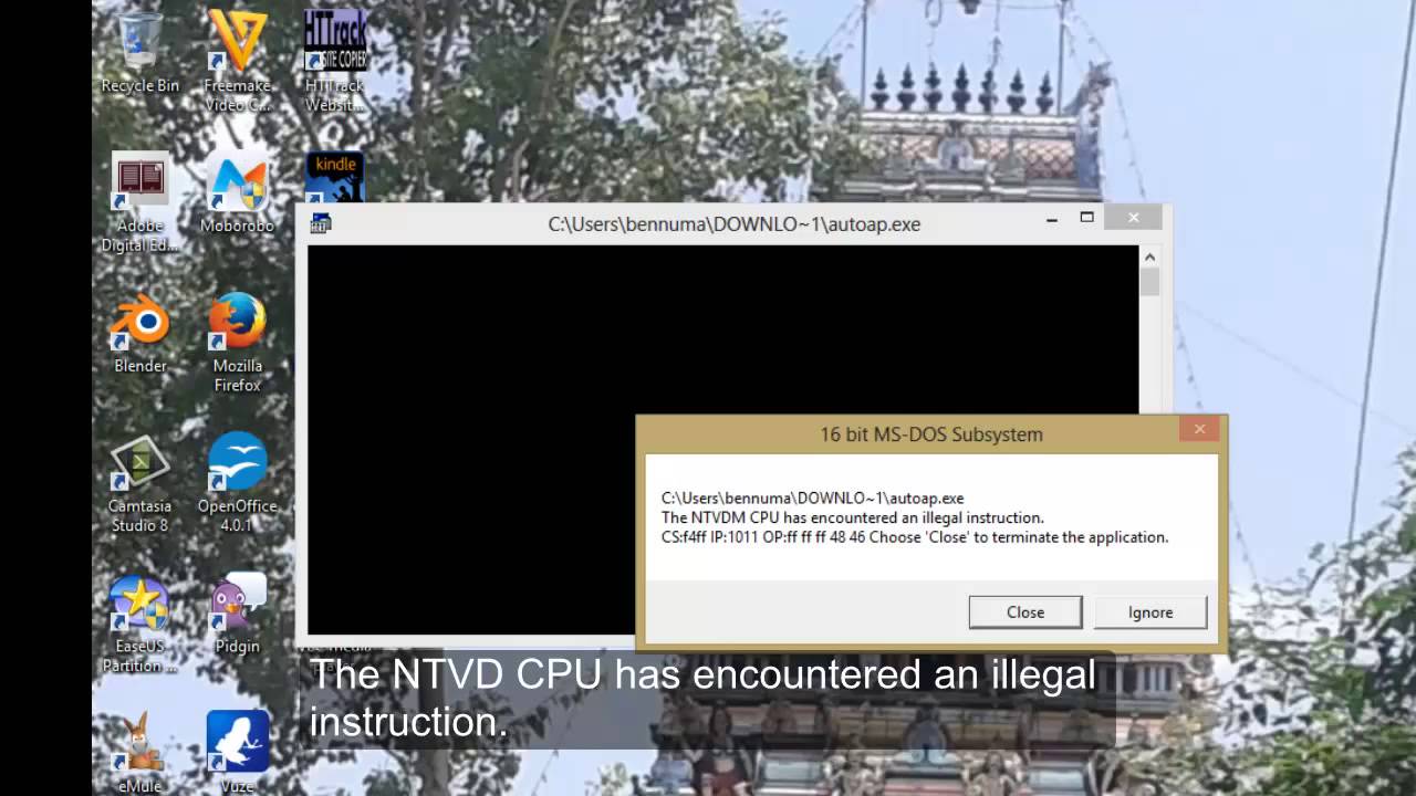 Encountered org. 16 Разрядная подсистема MS dos процессор ntvdm. The ntvdm CPU has encountered an illegal instruction. Windows 16 bit. 16 Bit application.