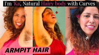 She has Natural Body with Curves and Body Hair | Thick Armpit Hair Looks Beautiful | Indian Women