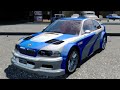 GTA IV BMW M3 GTR NFSMW Crash Testing HD