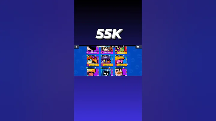 55K Trophies Mythic Drop Gave Me This 🥵😱 #brawlstars #trophy #55k #shorts #gaming