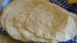 خبز التورتيلا او التاكوس رطب سهل جدا وسريع بدون عجن ولا خميرة Tortilla Recipe Easy and Fast