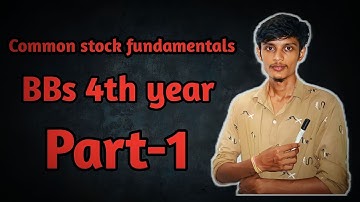 Common stock fundamentals// part-1 // Price earning ratio// quotation // information