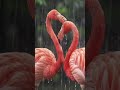 Pink Flamingos in Heavy Rain | Stunning Wildlife Photography