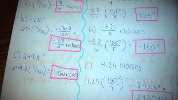 Trig For Dummies: Chapter 3.1 - Radian Measure