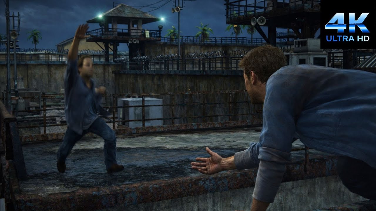 UNCHARTED 4 – The Great Escape | Sam in Jail Mission Gameplay | 4K Ultra HD