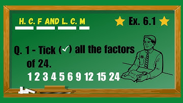 Tick all the factors of 24. #factors #lcm #hcf|| Class 5, Ex—6.1 || splendid math| beyond numbers |