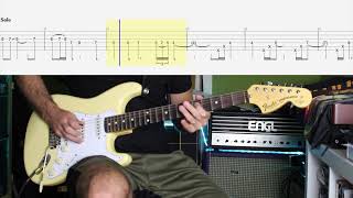 Video thumbnail of "Deep Purple - Knocking at Your Back Door and outro solo guitar lesson"