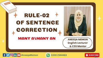 RULES OF SENTENCE CORRECTION | RULE-2| SENTENCE CORRECTION RULES CSS/PMS/CCE/GRE/GAT/MDCAT/ECAT/GMAT