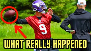J.J. McCarthy TOSSING A ROCKETS At Minnesota Vikings OTAs Practice  Future TOP10 QB Or NOTHING