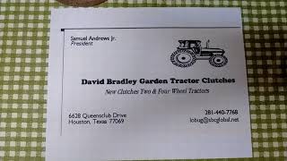 David Bradley New Clutch Pads
