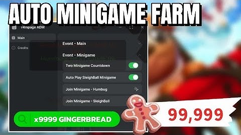 NEW Adopt Me! Roblox Script | Auto Farm Gingerbread, Auto Play Minigame, Collect Gingerbread