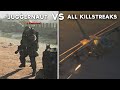 All Killstreak Attacks on Juggernaut - Call of Duty: Modern Warfare (Juggernaut vs Every Killstreak)