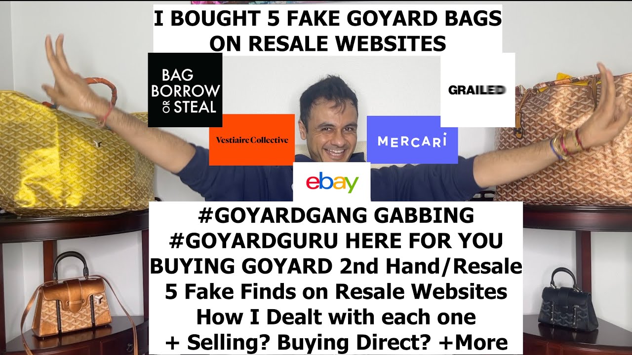 GoyardGang Gabbing - Used Fake v Used Real Bag v New Real - spot a fake 2nd  hand used resale bag 