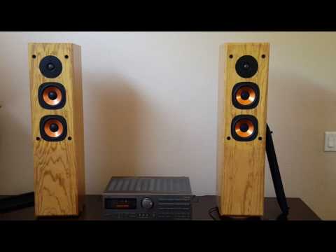 Zetag Kinima HI-G2 Olive Wood Audiophile Canadian Speakers - Furniture Grade!