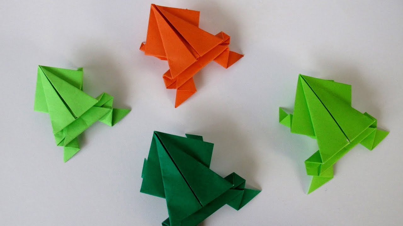 Origami Jumping Frog Rana Saltarina