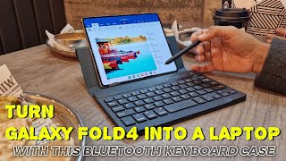 Turn Galaxy Z Fold4 Into A Laptop With This Bluetooth Keyboard / Case