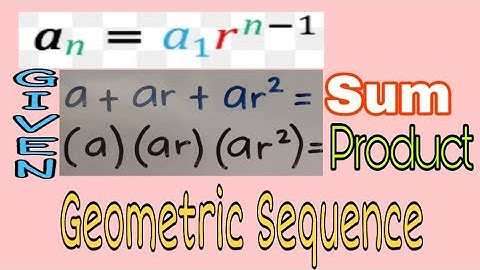 #How to solve unknown geometric sequence terms given their Sum and product|TEAM RPJ