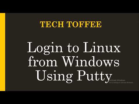 Login To Linux From Windows Using Putty
