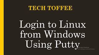 Login To Linux From Windows Using Putty