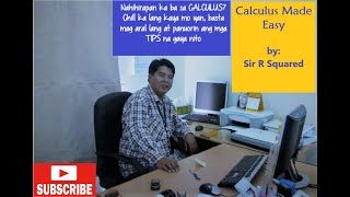How to do the 4 step rule Derivative Pinoy, Tagalog.