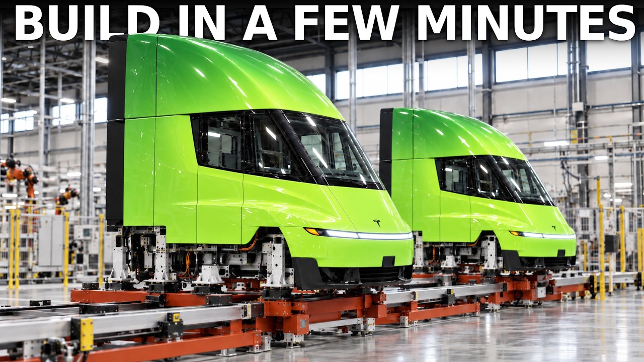 “New Tesla Semi Production Line Revealed: A Game Changer!” – Video