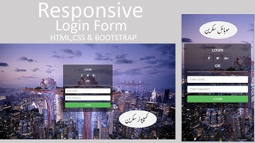 Fully responsive login form using bootstrap html and css