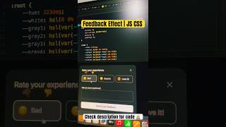 Feedback Effects #htmlcss #javascript #css3 #shorts