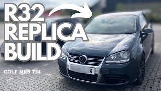 CAR BUILD IN 8 minutes VW GOLF MK5 build r32 REPLICA TRANSFORMATION .