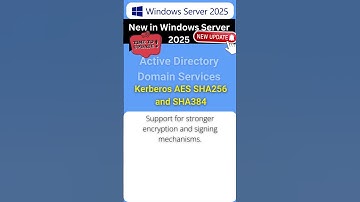 Windows Server 2025 New Feature Kerberos AES SHA256 and SHA384 #windowsserver2025 #windowsserver