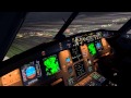 A320 cockpit  time lapse departure out of snowy montreal  xplane 10