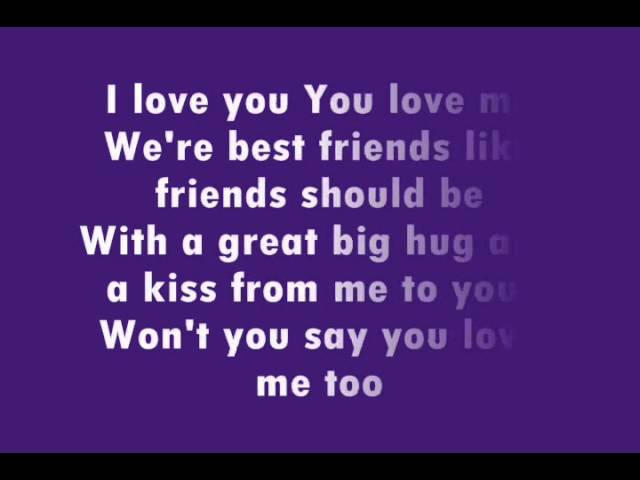 Barney I Love You Lyrics Chords Chordify