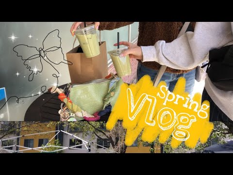 VLOG|(CC)Making fried rice, walking to farmer's market, iced coffee, growing green onion,HELLOSPRING