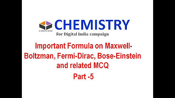 Statistical Thermodynamics Formula on M-B,F-D,B-E ,CSIR NET ,GATE,For Digital India campaign