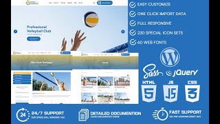 Volleycup - Volleyball Club WordPress Theme screenshot 4