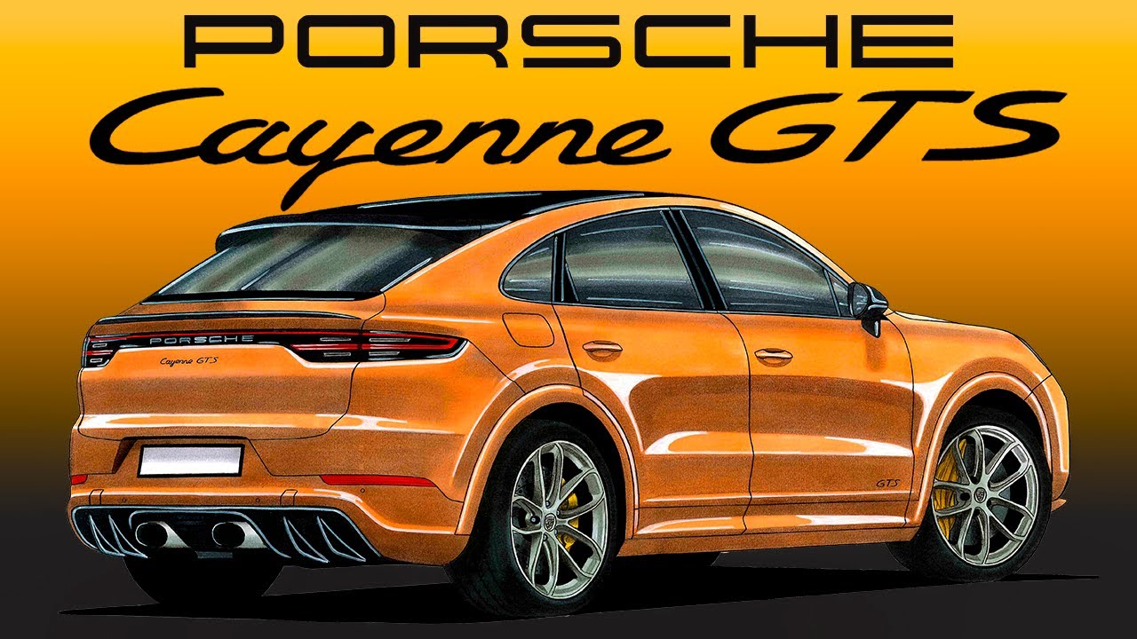 How to draw Porsche Cayenne GTS Coupe | Как нарисовать Порше Кайен ...